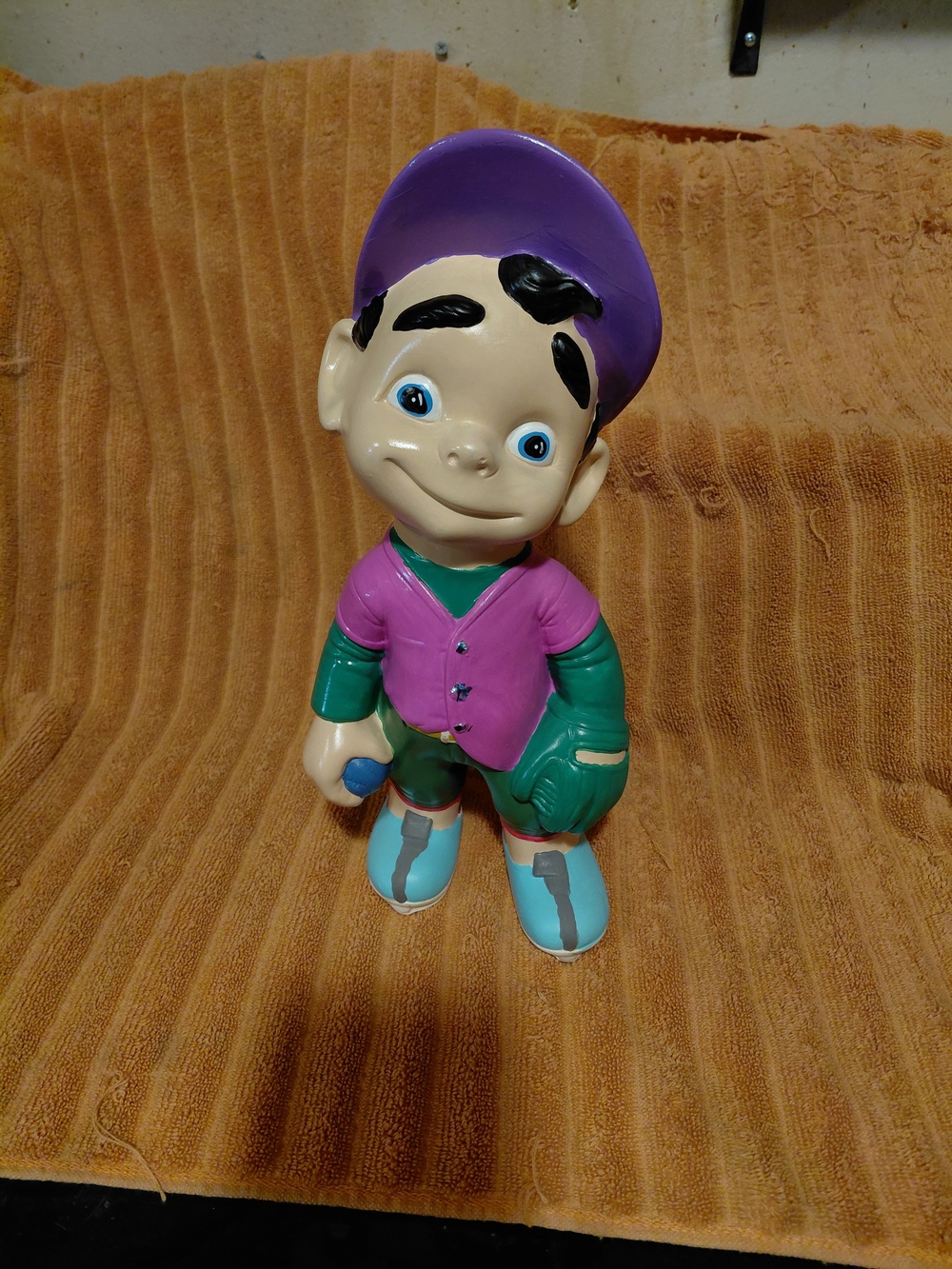 Purple and Green Cartoon Boy Figurine Kids Toy